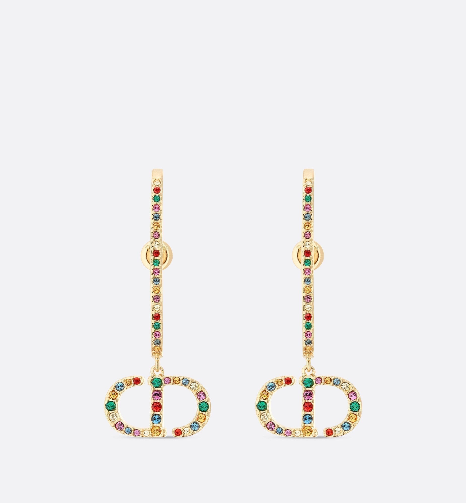 18K Dior 30 Montaigne Crystals Earrings